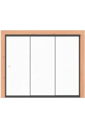 Glazen Schuifwand 250 x 230 cm 10 mm 3-delig Snelle Levering